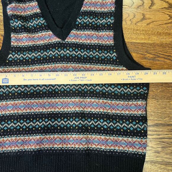VTG Jantzen Wool Blend Fair Isle Sweater Vest Adult L Grandpa Cottage USA Made - Picture 6 of 6
